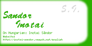 sandor inotai business card